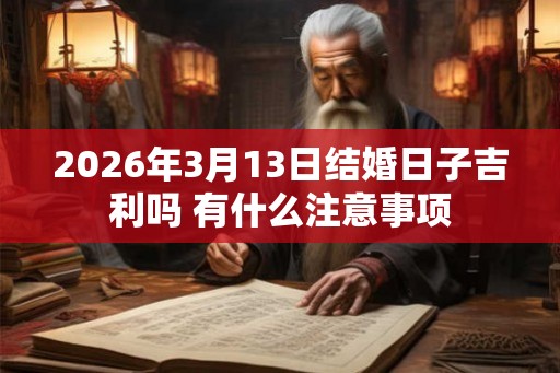 2026年3月13日结婚日子吉利吗 有什么注意事项
