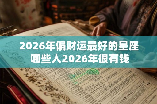 2026年偏财运最好的星座 哪些人2026年很有钱