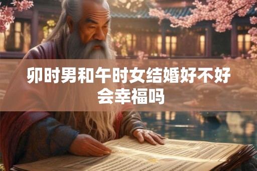卯时男和午时女结婚好不好 会幸福吗