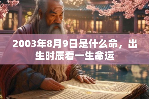 2003年8月9日是什么命,出生时辰看一生命运 2003年8月9日是什么命,出生时辰看一生命运