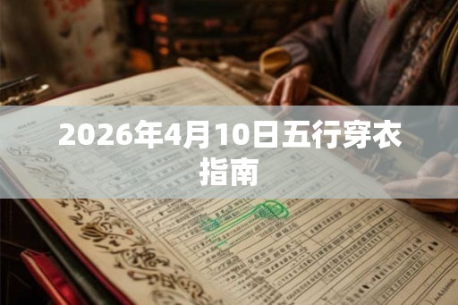 2026年4月10日五行穿衣指南