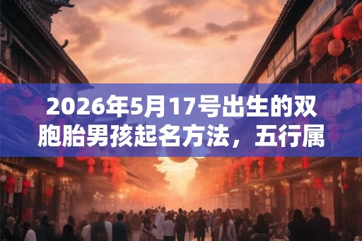 2026年5月17号出生的双胞胎男孩起名方法，五行属什么