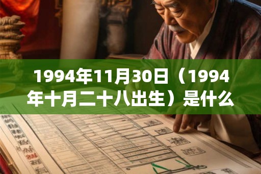 1994年11月30日（1994年十月二十八出生）是什么命_命运如何
