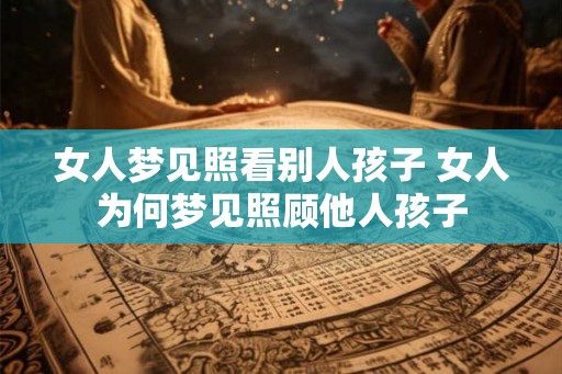 女人梦见照看别人孩子 女人为何梦见照顾他人孩子 女人梦见照看别人孩子 女人为何梦见照顾他人孩子