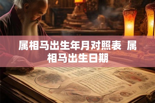属相马出生年月对照表  属相马出生日期