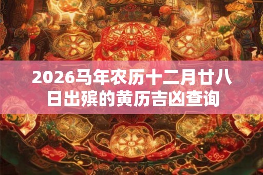 2026马年农历十二月廿八日出殡的黄历吉凶查询
