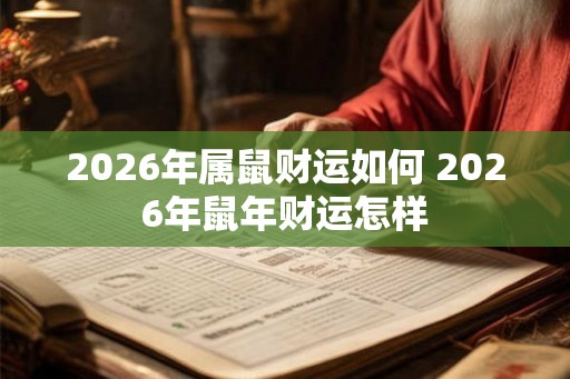 2026年属鼠财运如何 2026年鼠年财运怎样