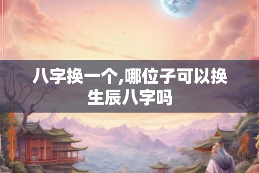 八字换一个,哪位子可以换生辰八字吗