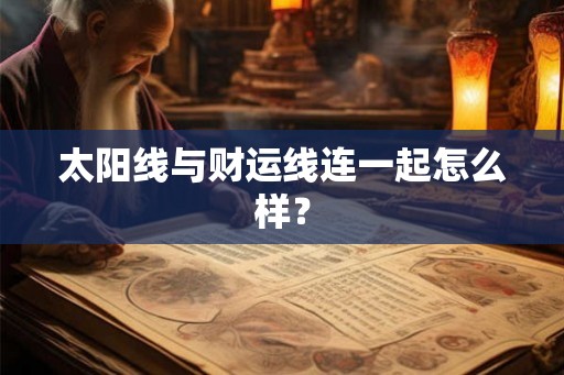 太阳线与财运线连一起怎么样？