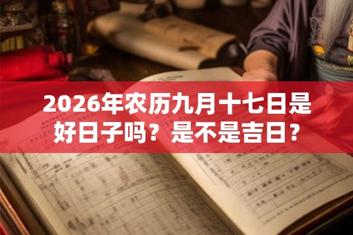 2026年农历九月十七日是好日子吗？是不是吉日？