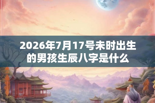 2026年7月17号未时出生的男孩生辰八字是什么