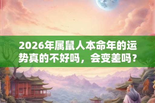 2026年属鼠人本命年的运势真的不好吗，会变差吗？