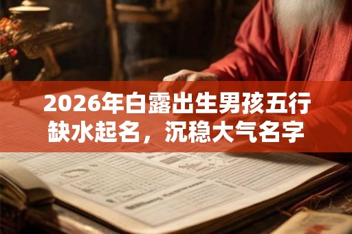2026年白露出生男孩五行缺水起名，沉稳大气名字