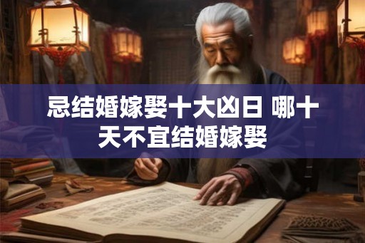 忌结婚嫁娶十大凶日 哪十天不宜结婚嫁娶
