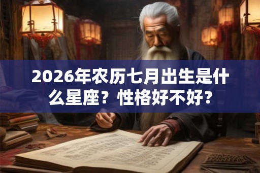 2026年农历七月出生是什么星座?性格好不好? 2026年农历七月出生是什么星座?性格好不好?