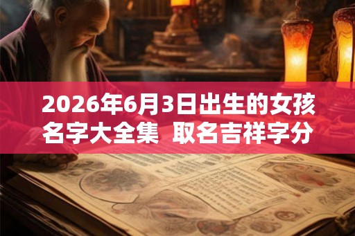 2026年6月3日出生的女孩名字大全集  取名吉祥字分享