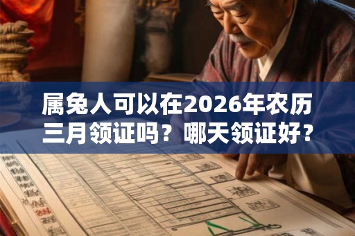 属兔人可以在2026年农历三月领证吗？哪天领证好？