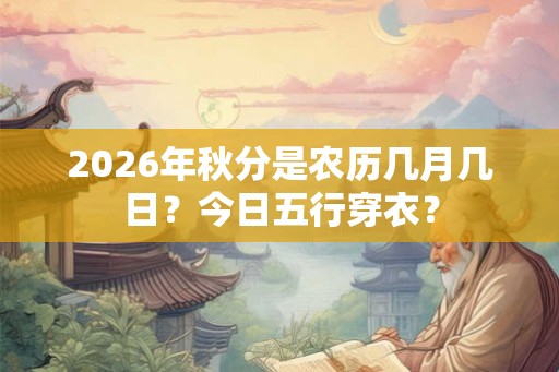 2026年秋分是农历几月几日？今日五行穿衣？
