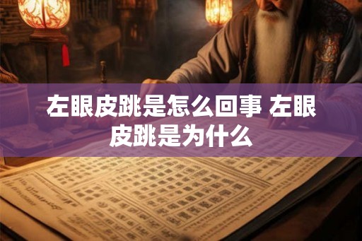 左眼皮跳是怎么回事 左眼皮跳是为什么 左眼皮跳是怎么回事 左眼皮跳是为什么