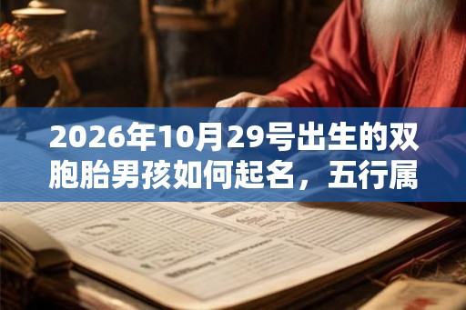 2026年10月29号出生的双胞胎男孩如何起名，五行属什么