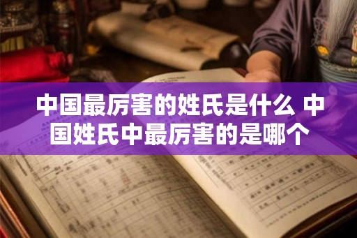中国最厉害的姓氏是什么 中国姓氏中最厉害的是哪个