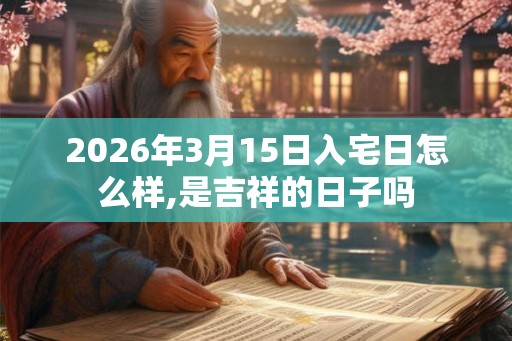 2026年3月15日入宅日怎么样,是吉祥的日子吗 2026年3月15日入宅日怎么样,是吉祥的日子吗