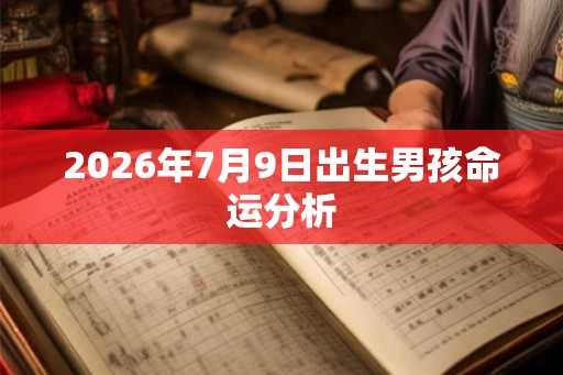 2026年7月9日出生男孩命运分析