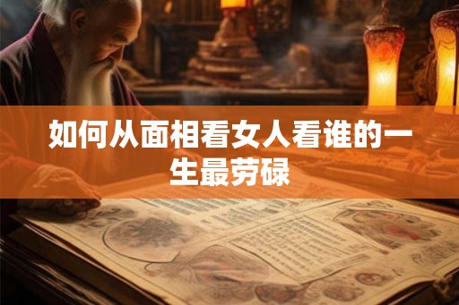 如何从面相看女人看谁的一生最劳碌