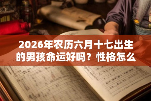 2026年农历六月十七出生的男孩命运好吗？性格怎么样？