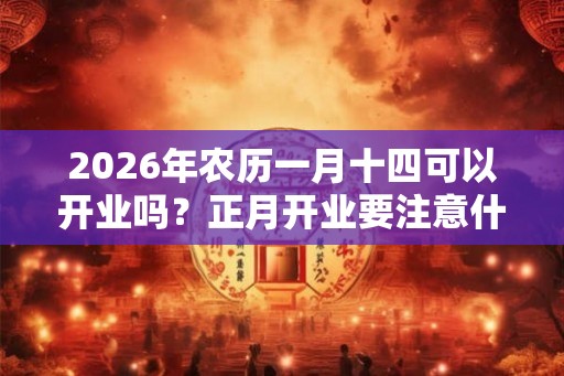 2026年农历一月十四可以开业吗？正月开业要注意什么？