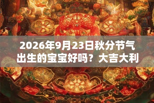 2026年9月23日秋分节气出生的宝宝好吗？大吉大利吗？