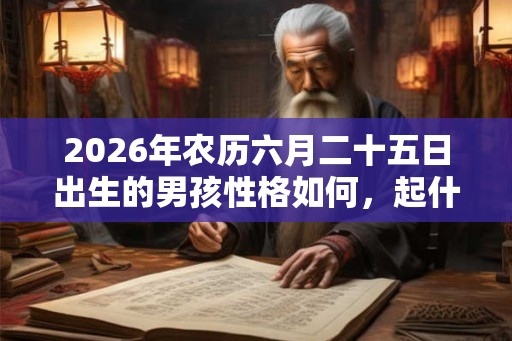 2026年农历六月二十五日出生的男孩性格如何，起什么名字吉利？