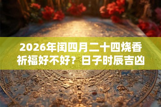 2026年闰四月二十四烧香祈福好不好?日子时辰吉凶? 2026年闰四月二十四烧香祈福好不好?日子时辰吉凶?