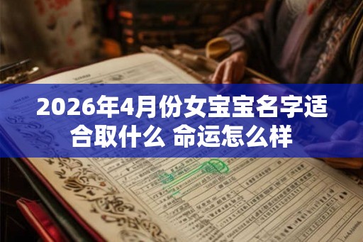 2026年4月份女宝宝名字适合取什么 命运怎么样