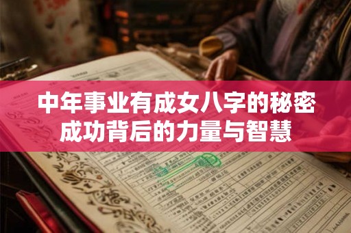 中年事业有成女八字的秘密成功背后的力量与智慧