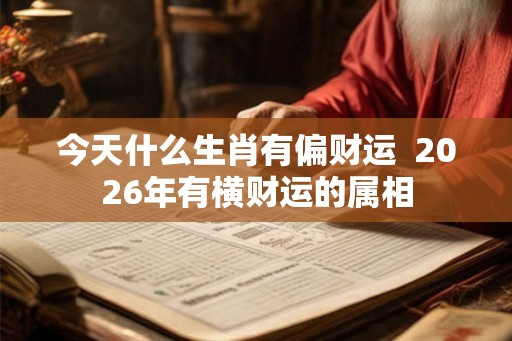 今天什么生肖有偏财运  2026年有横财运的属相