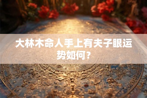 大林木命人手上有夫子眼运势如何？