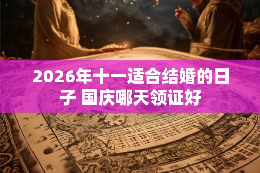 2026年十一适合结婚的日子 国庆哪天领证好