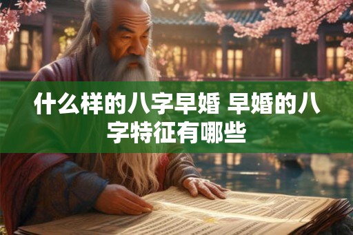 什么样的八字早婚 早婚的八字特征有哪些 什么样的八字早婚 早婚的八字特征有哪些
