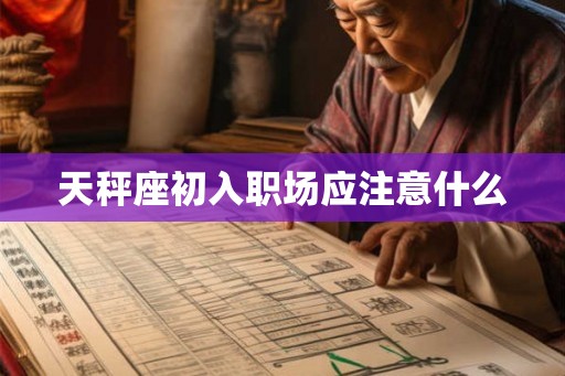 天秤座初入职场应注意什么