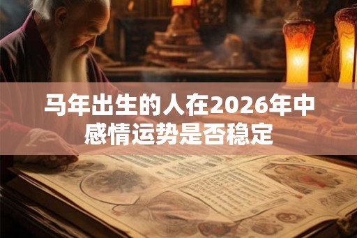 马年出生的人在2026年中感情运势是否稳定 马年出生的人在2026年中感情运势是否稳定