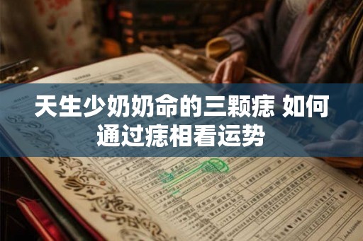 天生少奶奶命的三颗痣 如何通过痣相看运势