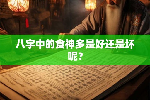 八字中的食神多是好还是坏呢？