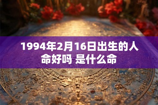 1994年2月16日出生的人命好吗 是什么命