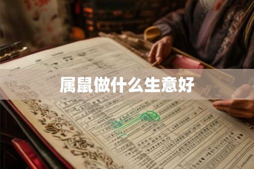 属鼠做什么生意好