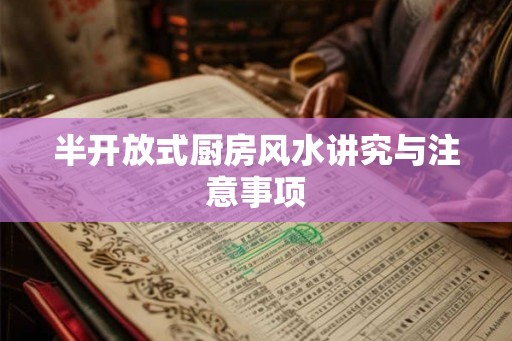 半开放式厨房风水讲究与注意事项 半开放式厨房风水讲究与注意事项