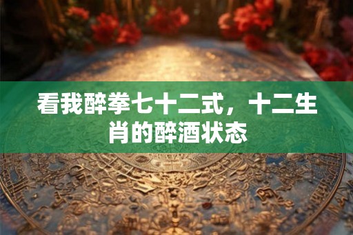 看我醉拳七十二式，十二生肖的醉酒状态