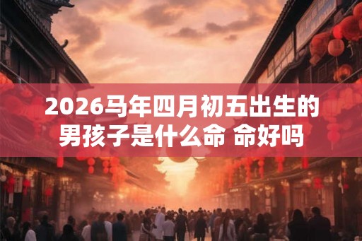 2026马年四月初五出生的男孩子是什么命 命好吗 2026马年四月初五出生的男孩子是什么命 命好吗