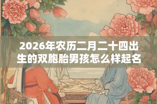 2026年农历二月二十四出生的双胞胎男孩怎么样起名字，五行属什么