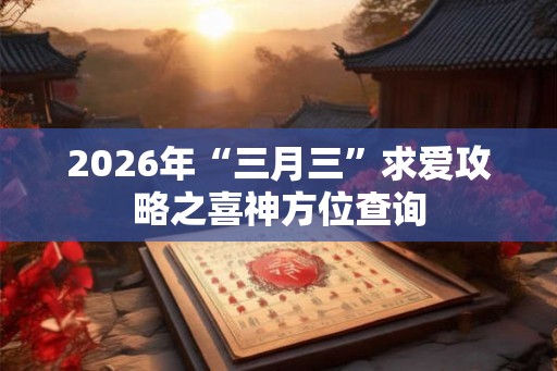 2026年“三月三”求爱攻略之喜神方位查询